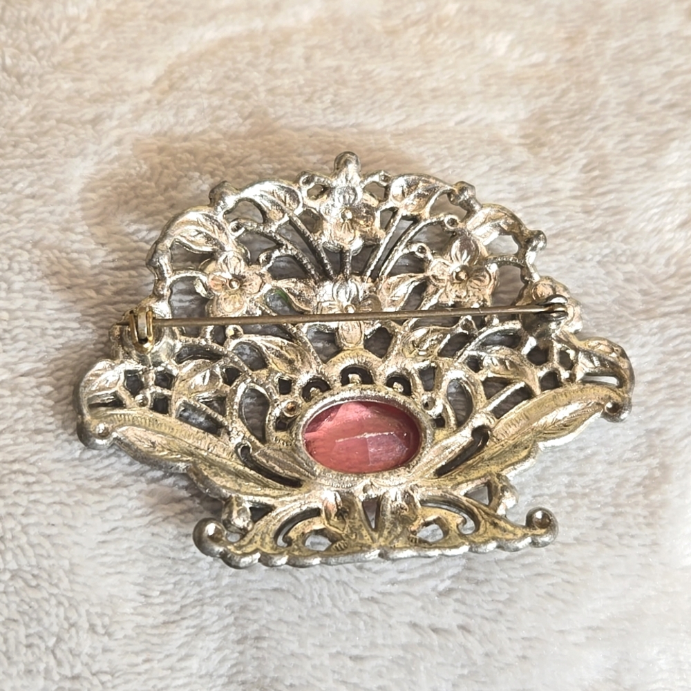 #267 VINTAGE brooch silver tone - Picture 4 of 5